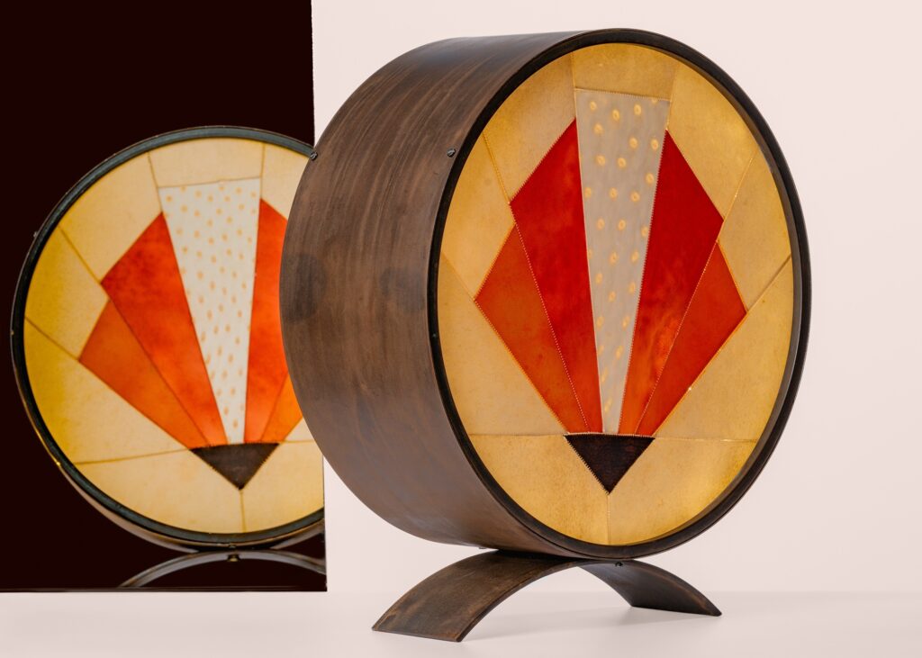 Lampe art-déco double face